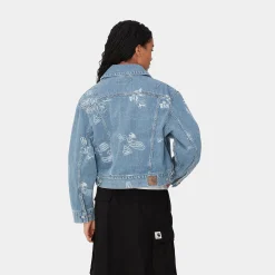 Jacken|Denim>Carhartt WIP W' Stamp Jacket Stamp Print, Blue