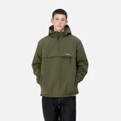 Jacken & Mäntel>Carhartt WIP Windbreaker Pullover (Winter) Office Green / White